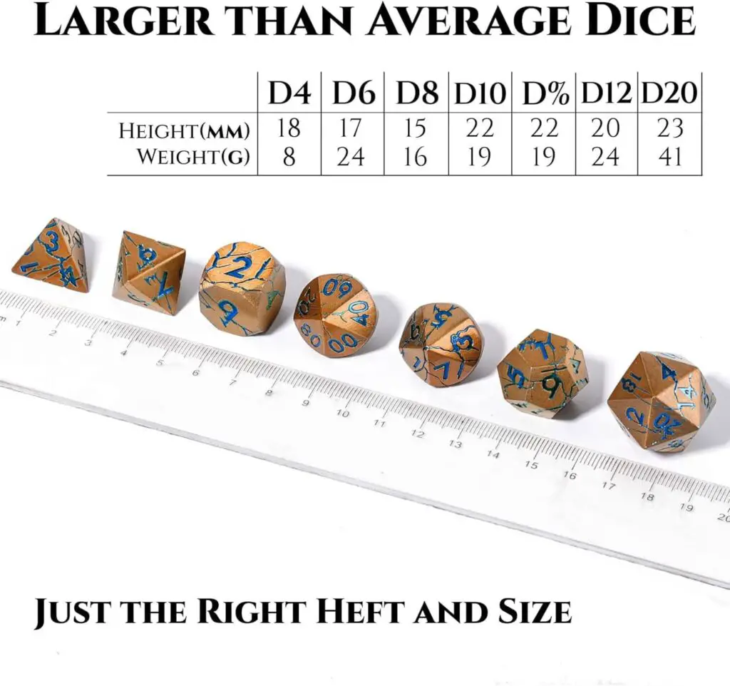 pharaoh dice measurements